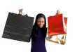 African american woman with shopping bags