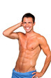 Handsome muscular man with the towel. Handsome muscular man with the towel.