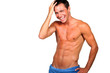 Handsome muscular man with the towel. Handsome muscular man with the towel.