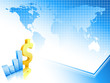 abstract bar graphs with dollar sign