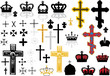 cross and crowns set
