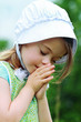 Amish or Mennonite Child Praying