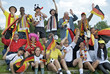 Jubelnde Fussballfangemeinde