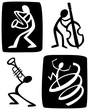 Vektor: Band musicians hand drawn vector t-shirt art Band musicians hand drawn vector t-shirt art