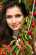 Girl with a sweet cherry