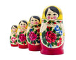 matrioshka doll isolated on white