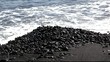 Black beach of Tahiti