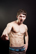 Scream of muscular sexy man