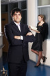 The businessman with the colleague