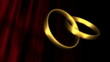 Wedding Rings Red Curtain Wedding Rings Red Curtain