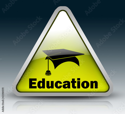 Illustration: Glossy 3D Style Sign "Education" Glossy 3D Style Sign "Education"