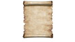 Old piece of parchment paper unrolling animation