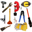 hand tools collection isolated