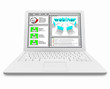 Webinar Screen on White Laptop Computer