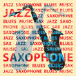 Jazz saxophone, illustration for poster, cd cover etc.