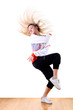 woman modern sport ballet dancer in ballroom woman modern sport ballet dancer in ballroom