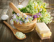 Natural Herbal Products.Spa cosmetics