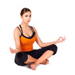 Photo: Fit Woman Practicing Sukhasana Yoga Pose Fit Woman Practicing Sukhasana Yoga Pose