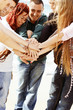friends with hands together