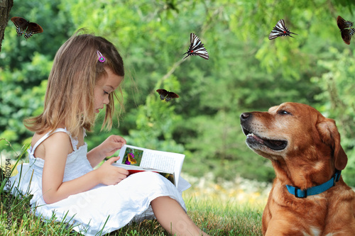 Photo: Child Reading a Book Child Reading a Book