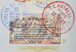 Photo : Turkish visa and stamps