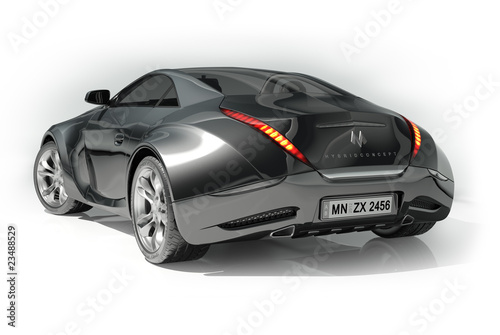 Illustration: Sports car isolated on white background. Sports car isolated on white background.