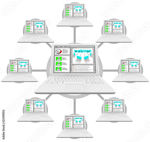 Illustration: Webinar - Network of Linked Computers Webinar - Network of Linked Computers