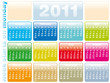 canvas print picture Colorful Calendar 2011