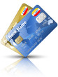 Vektor: Icon of a two credit cards, vector Icon of a two credit cards, vector