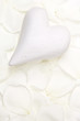 Rose petals with heart