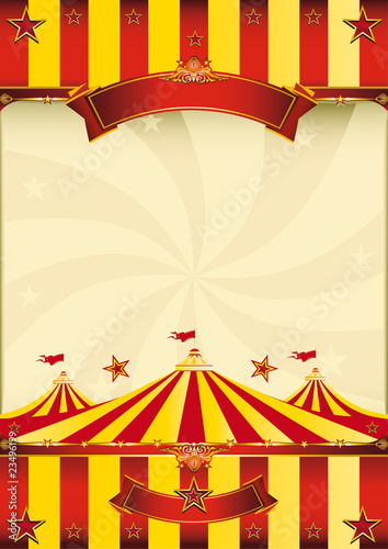 red and yellow Top circus poster red and yellow Top circus poster