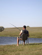 Fishman at river bay