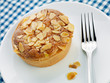 Home made Bakewell tart with Almonds