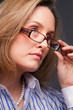 Woman wearing glasses