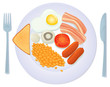 CMYK illustration of a traditional English breakfast CMYK illustration of a traditional English breakfast