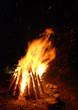 Wooden camp fire