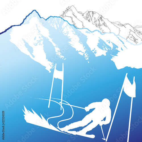 Vektor: skiing_ski fahren_berge skiing_ski fahren_berge