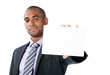 Photo: homme pancarte panneau blanc homme pancarte panneau blanc