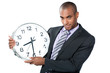 businessman homme d'affaire métis horloge