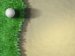 Golf ball on the grass Golf ball on the grass