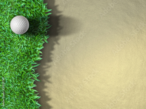Illustration: Golf ball on the grass Golf ball on the grass