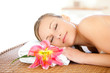 Portrait of a cute woman having a massage Portrait of a cute woman having a massage