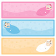 Babies in blankets banners with copy space