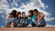 Hispanic Family Looking at Young Son