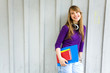 Young woman with books