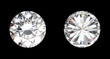 top and bottom view of large diamond