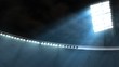 Sports field in light of spotlight