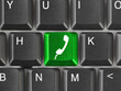 Computer keyboard with phone key