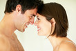 Closeup of a young couple enjoying themselves