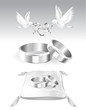 Deko Hochzeit silber (mit Clippfad)